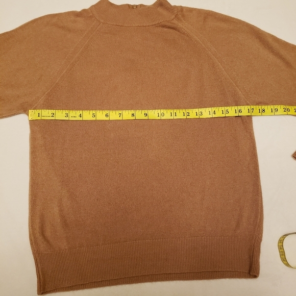 Vintage Hampshire Studio Tan Mock Neck Sweater - Picture 9 of 12